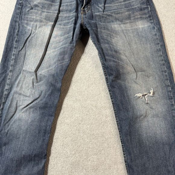 Levis Jeans Mens 36x34 Blue 569 Loose Straight American Medium Wash Denim - Picture 4 of 15